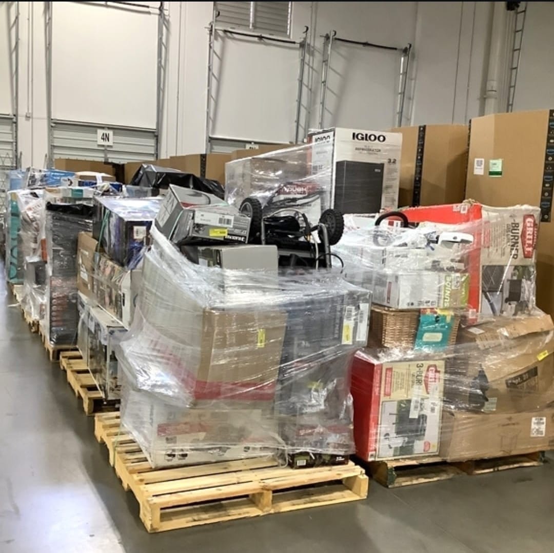 Camion complet de 30 palettes de marchandises mixtes